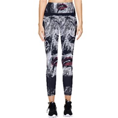 Creepy Head Sculpture Artwork Pocket Leggings  by dflcprintsclothing