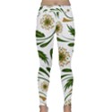 Folk flowers pattern Floral surface design Classic Yoga Leggings View1