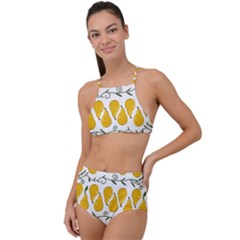 Juicy Yellow Pear High Waist Tankini Set by SychEva