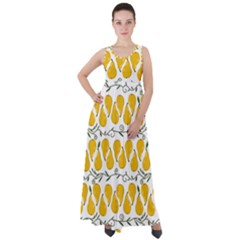 Juicy Yellow Pear Empire Waist Velour Maxi Dress by SychEva