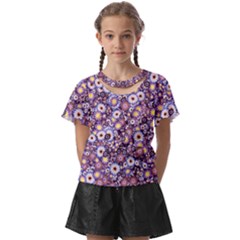 Flower Bomb 3 Kids  Front Cut Tee by PatternFactory