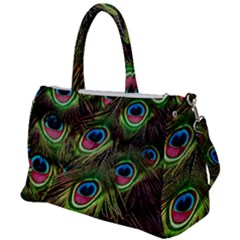 Peacock-feathers-plumage-pattern Duffel Travel Bag by Sapixe