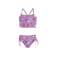 Juicy Strawberries Girls  Tankini Swimsuit by SychEva