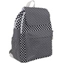 Black And White Checkerboard Background Board Checker Top Flap Backpack View2