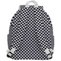 Black And White Checkerboard Background Board Checker Top Flap Backpack View3