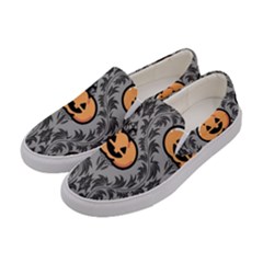 Pumpkin Pattern Women s Canvas Slip Ons by NerdySparkleGoth