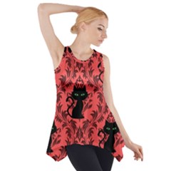 Cat Pattern Side Drop Tank Tunic by NerdySparkleGoth