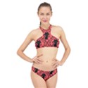 Cat Pattern High Neck Bikini Set View1