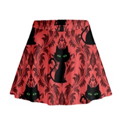 Cat Pattern Mini Flare Skirt by NerdySparkleGoth