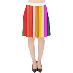 Ultimate Vibrant Velvet High Waist Skirt by hullstuff