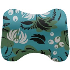 Folk Flowers Pattern Floral Surface Head Support Cushion by Eskimos