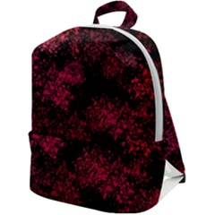 Red Abstraction Zip Up Backpack by SychEva