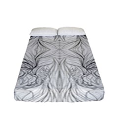 Mono Disegno Repeats Fitted Sheet (full/ Double Size) by kaleidomarblingart