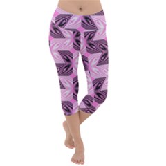 Abstract Lightweight Velour Capri Yoga Leggings by Sparkle