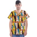 Digital tringles Men s V-Neck Scrub Top View1