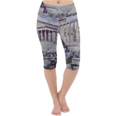 Erechtheum Temple, Athens, Greece Lightweight Velour Cropped Yoga Leggings by dflcprintsclothing