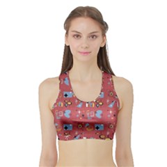 50s Red Sports Bra With Border by NerdySparkleGoth