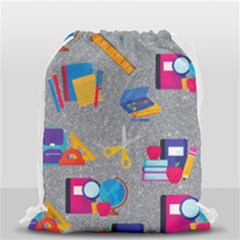 80s And 90s School Pattern Drawstring Bag (small) by NerdySparkleGoth