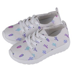 Purple And Blue Cacti Kids  Lightweight Sports Shoes by SychEva