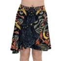 Tiger-predator-abstract-feline Chiffon Wrap Front Skirt View1