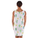 Green Cacti With Sun Wrap Front Bodycon Dress View2