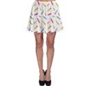 Multicolored Pencils And Erasers Skater Skirt View1