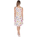 Multicolored Pencils And Erasers Knee Length Skater Dress With Pockets View4
