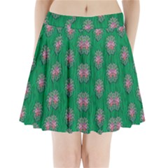 Lotus Bloom In The Blue Sea Of Peacefulness Pleated Mini Skirt by pepitasart