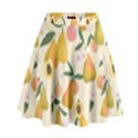 Yellow Juicy Pears And Apricots High Waist Skirt View1