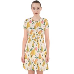 Yellow Juicy Pears And Apricots Adorable In Chiffon Dress by SychEva