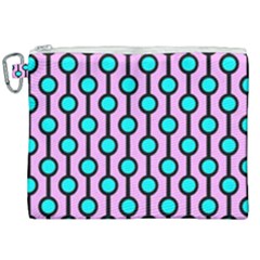 A Chain Of Blue Circles Canvas Cosmetic Bag (xxl) by SychEva