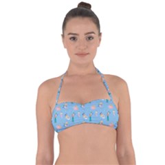 Beautiful Girls With Drinks Halter Bandeau Bikini Top by SychEva