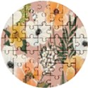 Floral Wooden Puzzle Round View1