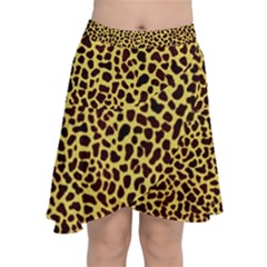 Fur-leopard 2 Chiffon Wrap Front Skirt by skindeep