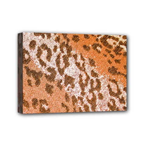 Leopard-knitted Mini Canvas 7  X 5  (stretched) by skindeep