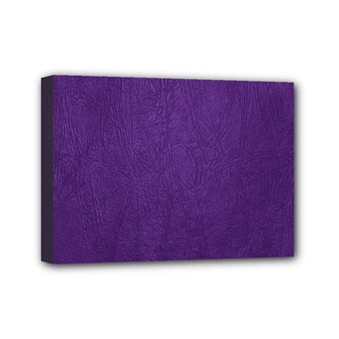 Leather Smooth 18-purple Mini Canvas 7  X 5  (stretched) by skindeep