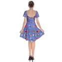 Blue 50s Short Sleeve Bardot Dress View2