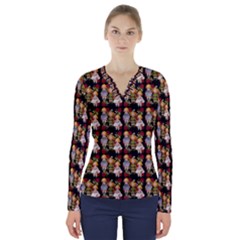 Dindollyblack V-neck Long Sleeve Top by snowwhitegirl