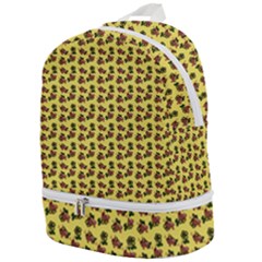 Cute Deer Pattern Yellow Zip Bottom Backpack by snowwhitegirl