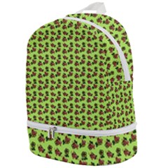 Cute Deer Pattern Green Zip Bottom Backpack by snowwhitegirl