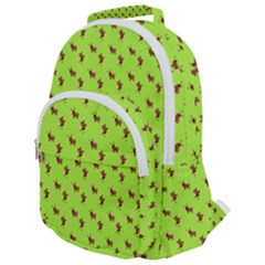 Kawaii Cute Deer Green Rounded Multi Pocket Backpack by snowwhitegirl