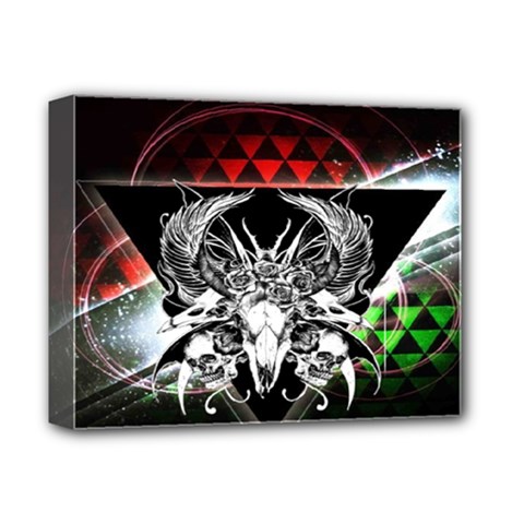 Skullart Deluxe Canvas 14  X 11  (stretched) by Sparkle