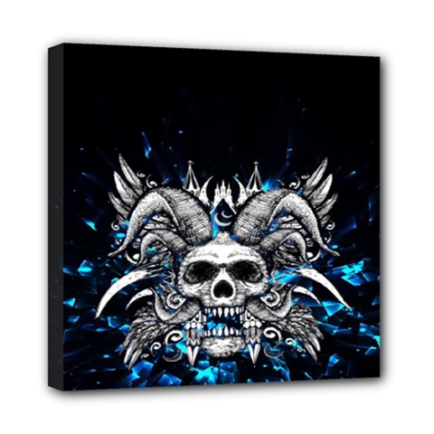 Skullart Mini Canvas 8  X 8  (stretched) by Sparkle