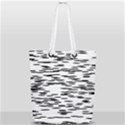 Black and white Abstract pattern, ovals Full Print Rope Handle Tote (Small) View2