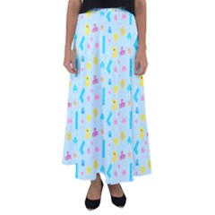 Arcade Dreams Blue  Flared Maxi Skirt by thePastelAbomination