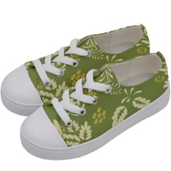 Folk Flowers Pattern Floral Surface Design Seamless Pattern Kids  Low Top Canvas Sneakers by Eskimos