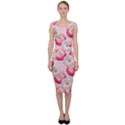 Pink And White Donuts Sleeveless Pencil Dress View1