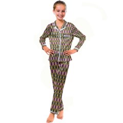 Digital Illusion Kid s Satin Long Sleeve Pajamas Set by Sparkle