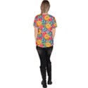 Multicolored Donuts Women s V-Neck Scrub Top View4