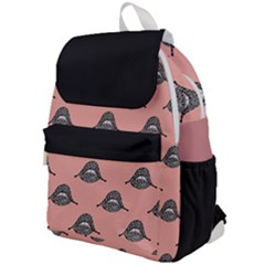 Lips Stylish Top Flap Backpack by walala